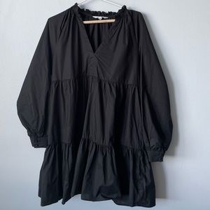 BB DAKOTA by Steve Madden Tiered Smock Long Sleeve Dress Size Large